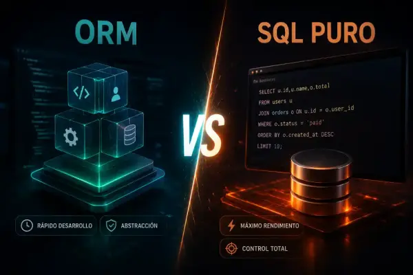 ORM vs SQL puro: diferencias y cuándo usar cada uno