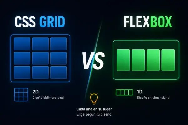 CSS Grid vs Flexbox: cuándo usar cada uno