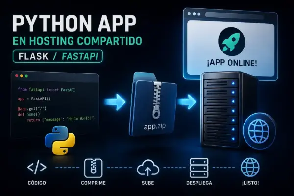 Cómo desplegar una app de Python (Flask/FastAPI) en hosting compartido