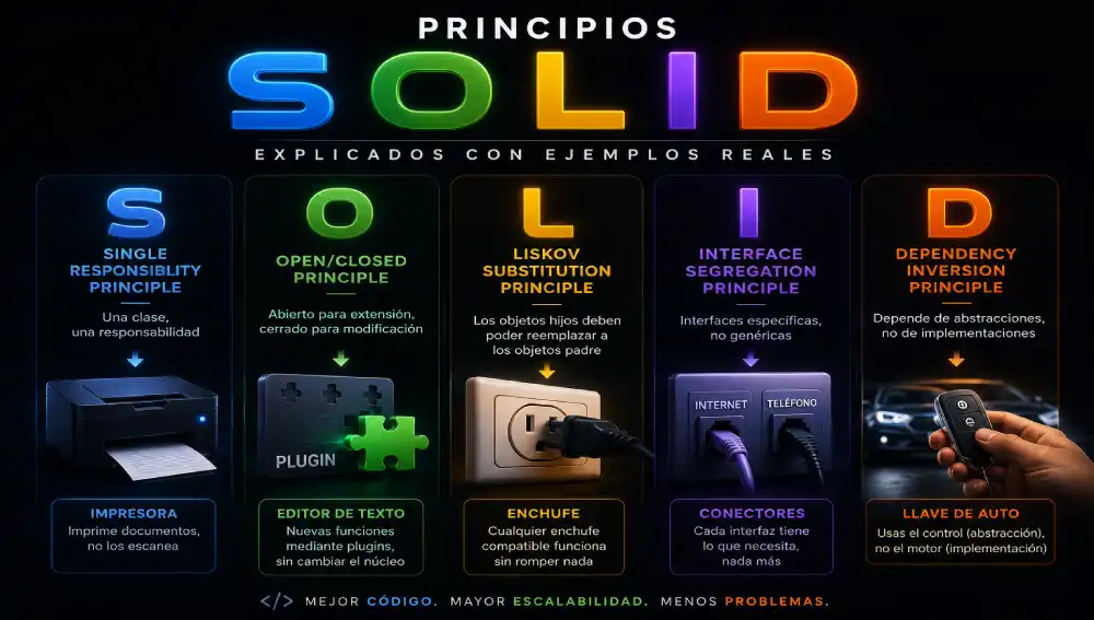 Principios SOLID explicados con ejemplos reales
