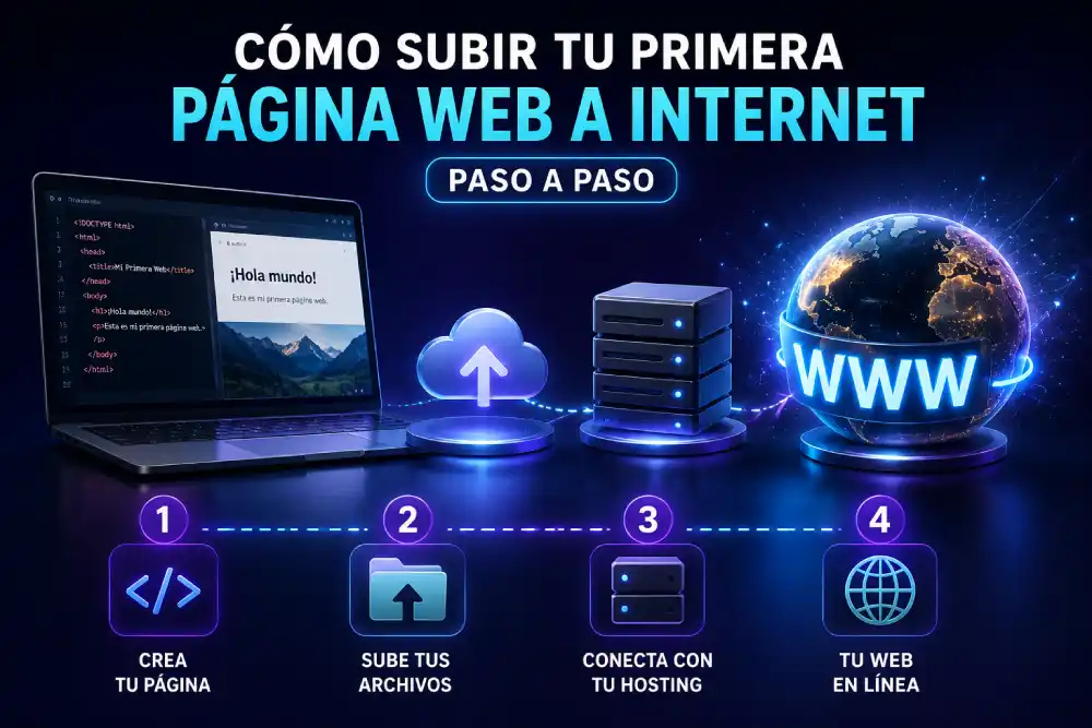 Cómo subir tu primera página web a internet paso a paso
