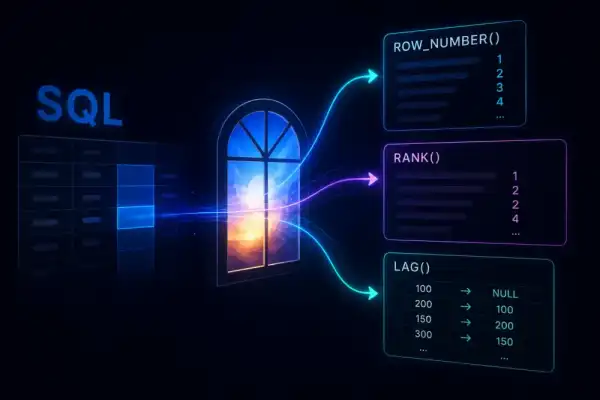 Window functions en SQL: ROW_NUMBER, RANK y LAG explicados