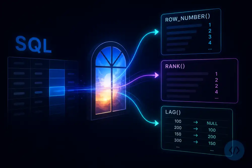 Window functions en SQL: ROW_NUMBER, RANK y LAG explicados