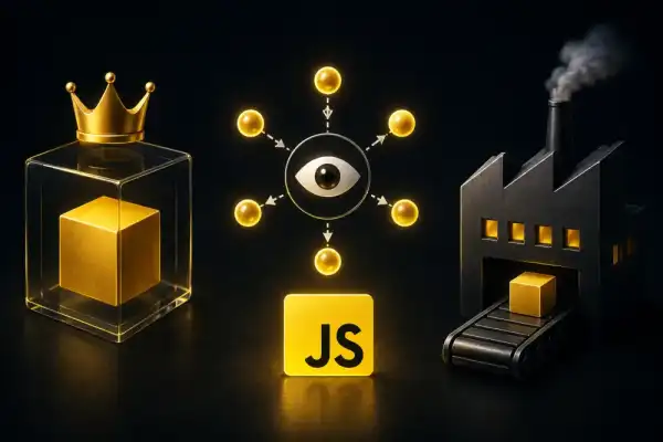 Patrones de diseño en JavaScript: Singleton, Observer y Factory