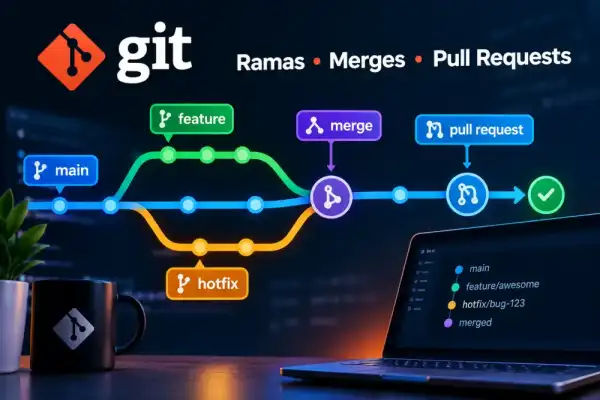 Flujo de trabajo con Git: ramas, merges y pull requests paso a paso